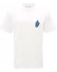 JW Anderson - Jw Anderson Logo Embroidered Crewneck T-Shirt - Lyst