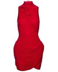 Magda Butrym - Flower Draped Mini Dress - Lyst