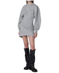 The Attico - The Draped Mini Sweatshirt Dress - Lyst