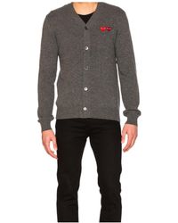 COMME DES GARÇONS PLAY - Long-Sleeved Wool Cardigan - Lyst