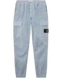 Stone Island - Regular-Tapered-Fit Jogger Trousers With Elastic Waist - Lyst