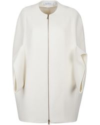 Max Mara - Placido Zip-Up Crewneck Coat - Lyst