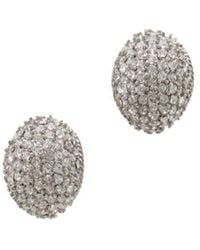 Jennifer Behr - Tinsel Rhodium-Plated Crystal Earrings - Lyst