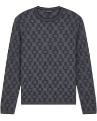 Emporio Armani - Pattern-Knit Virgin Wool Jumper Signature Capsule - Lyst