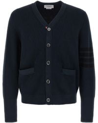 Thom Browne - Garment Dyed-Bar Cardigan - Lyst
