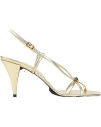 Versace - Valentina Metallic Sandals - Lyst