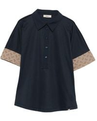 Herno - Jacquard Trim Polo Top - Lyst