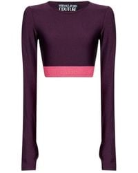 Versace Jeans Couture - Couture Logo Band Cropped Top - Lyst
