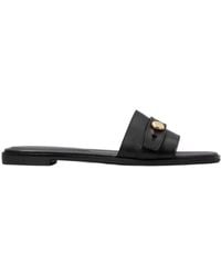Tory Burch - Logo Buckle Slide Sandals - Lyst