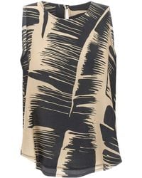 Kaos - Icona Printed Sleeveless Top - Lyst