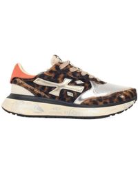 Premiata - 'Lauryn' Leopard Print Pony Blend Sneakers - Lyst