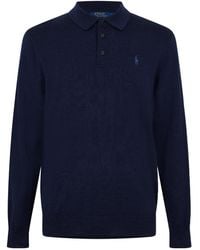 Polo Ralph Lauren - Long-Sleeve Knit Polo - Lyst