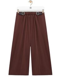 Loewe - Cropped Belted Trousers - Lyst