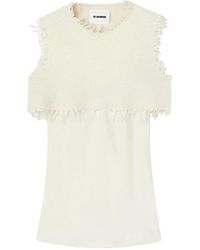 Jil Sander - Layered-Design Sleeveless Top - Lyst