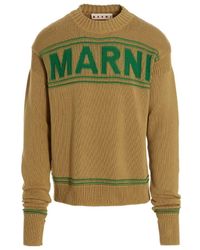 Marni - Logo Intarsia Knitted Jumper - Lyst