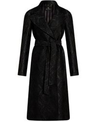 Etro - Chenille Jacquard Belted Coat - Lyst