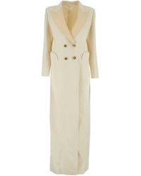 Blazé Milano - Blazé Milano Double-Breasted Buttoned Maxi Coat - Lyst