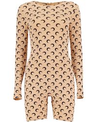 Marine Serre - Moon Print Short Jumpsuit - Lyst