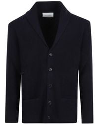 Ballantyne - Shawl Collar Ribbed Cardigan - Lyst