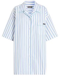 Dolce & Gabbana - Striped Poplin Short-Sleeve Shirt - Lyst