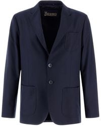 Herno - Single-Breasted Tailored Blazer - Lyst