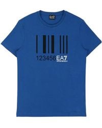 EA7 - Logo T-Shirt With Round Neck - Lyst