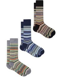 Paul Smith - Multi Stripe 3 Pack Socks - Lyst