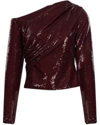 Roland Mouret - Sequin-Embellished Draped Top - Lyst