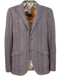 Etro - Single-Breasted Striped Blazer - Lyst