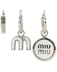 Miu Miu - Logo Earrings Three-Piece Set - Lyst