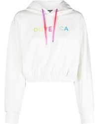 Duvetica - Logo-Print Cropped Hoodie - Lyst