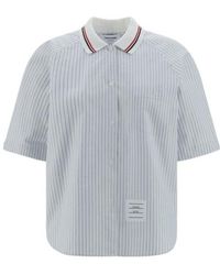 Thom Browne - Striped Poplin Shirt - Lyst