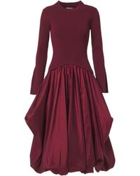 Jonathan Simkhai - Kenlie Satin And Jersey Midi Dress - Lyst