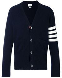 Thom Browne - 4Bar Cashmere Cardigan - Lyst
