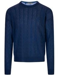 Etro - Logo Embroidered Crewneck Jumper - Lyst
