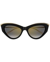 Cartier - Cat-Eye Metal Detail Sunglasses - Lyst