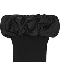 Ganni - Ribbed Off-The-Shoulder Top - Lyst