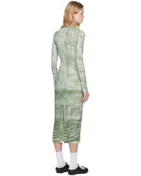 MM6 by Maison Margiela - Iguana Slash Neck Midi Dress - Lyst