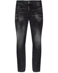 DSquared² - Mid-Waisted Distressed Skinny Jeans - Lyst