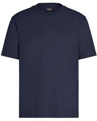 ZEGNA - Fine-Knit Linen T-Shirt - Lyst