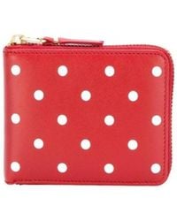 Comme des Garçons - Comme Des Garçons Wallet Dot Printed Zip-Around Wallet - Lyst