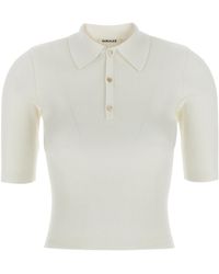 AURALEE - Short-Sleeved Knit Polo Shirt - Lyst