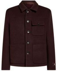 Etro - Wool And Cashmere Jacquard Overshirt - Lyst