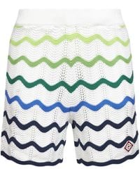 CASABLANCA - Elasticated Scalloped Knit Shorts - Lyst