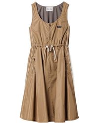 Miu Miu - Technical Silk Dress - Lyst