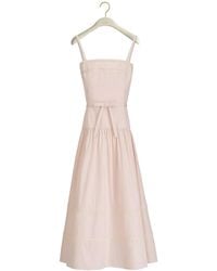 Dior - Mid-Length Flared Dress With Belt - Lyst