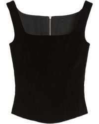 Max Mara - Velvet Bustier Top - Lyst