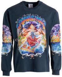 CASABLANCA - Eveil Ancestral Graphic-Print Long-Sleeve T-Shirt - Lyst