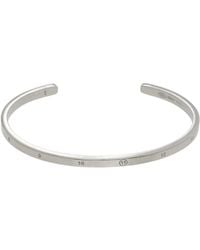 Maison Margiela - Engraved Slim Cuff Bracelet - Lyst