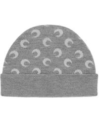 Marine Serre - Moon-Printed Knitted Beanie - Lyst